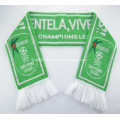 Promotional Green Color Printed Knitted Scarf